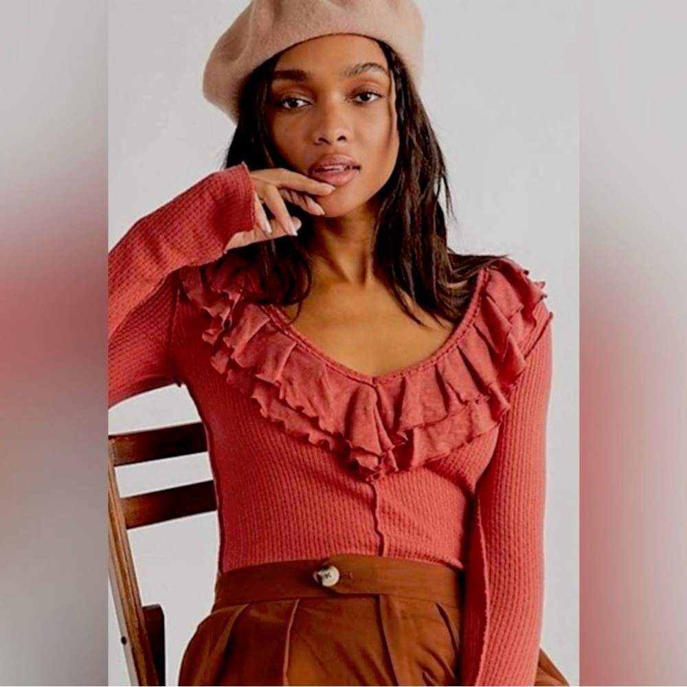 FREE PEOPLE BENNET LONG SLEEVED THERMAL TOP